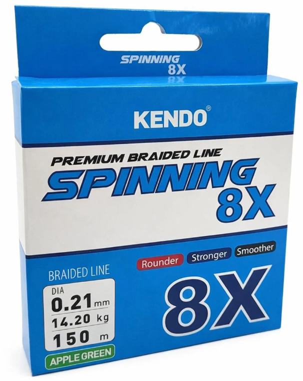 Kendo Spinning 8X Fighting 150 mt Örgü ip (Apple Green) 0.17 mm
