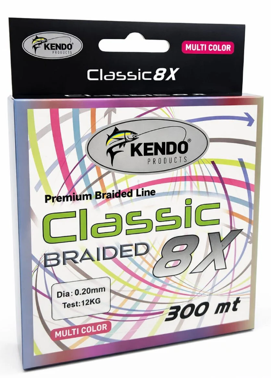 Kendo Classic 8X 300m Multicolor Örgü İp 0.16mm / 0.20MM