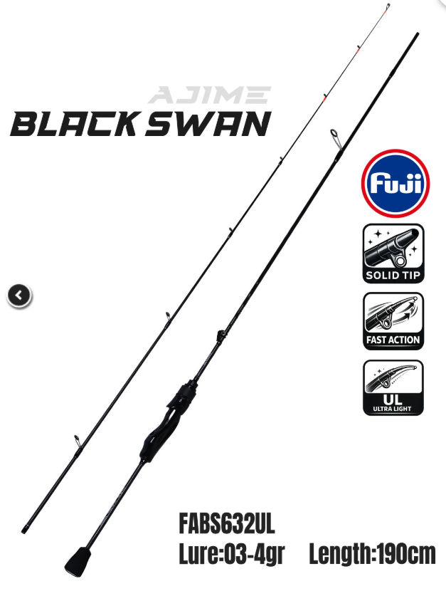 Fujin Ajime Black Swan 190cm 03-4gr Aji LRF Kamışı